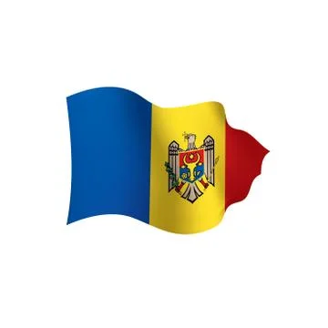 Moldova flag, vector illustration Stock Illustration