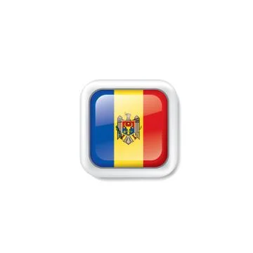 Moldova flag, vector illustration on a white background Stock Illustration