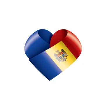 Moldova flag, vector illustration on a white background Stock Illustration