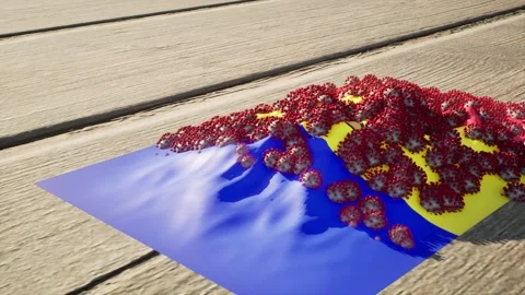 Moldova Flag - Virus Growth 스톡 동영상 320280527