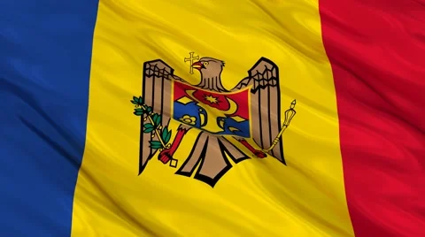Moldova flag waving. Seamless Vídeo Stock 48691026