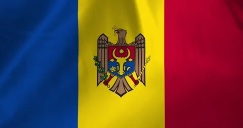 Moldova flag waving with the wind background loop video animation Video stock 327172969