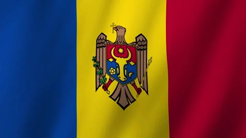 Moldova Flag Waving in the Wind Stock-Footage 278216721