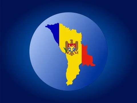 Moldova globe Stock Illustration