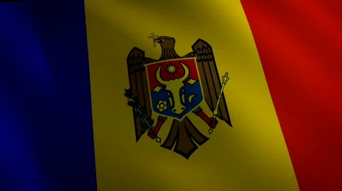 Moldova looping flag waving in the wind Stock Footage 796537