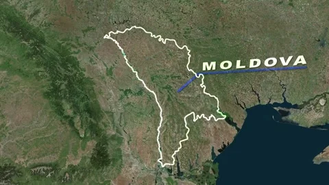Moldova Map Animation Video stock 273718259