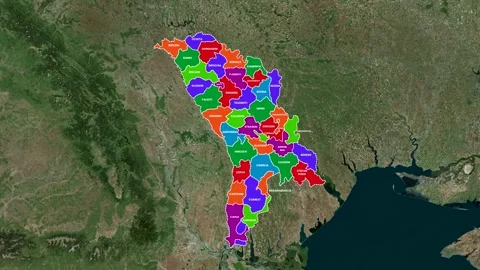 Moldova Map Animation Zoom Effect 4K Video Stock Footage 336376874