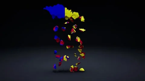 Moldova Map With Flag Stock Footage 324816297