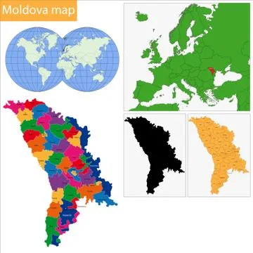 Moldova map Stock Illustration