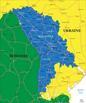 Moldova map Stock Illustration