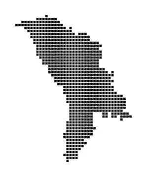 Moldova map. Map of Moldova in dotted style. Borders of the country filled .. Stock Illustration