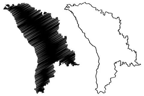 Moldova map vector Stock Illustration