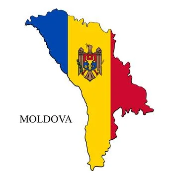 Moldova map vector illustration. Global economy. Stock Illustration