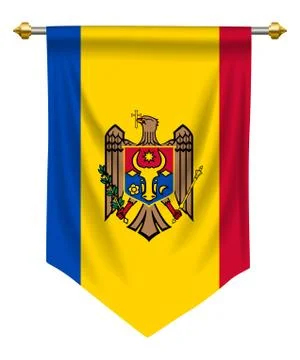 Moldova Pennant Stock Illustration