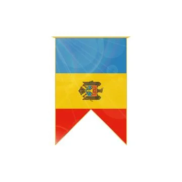Moldova ribbon flag 스톡 일러스트
