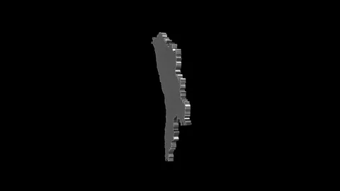 Moldova rotating 3D country map animation. Stock Footage 104765401