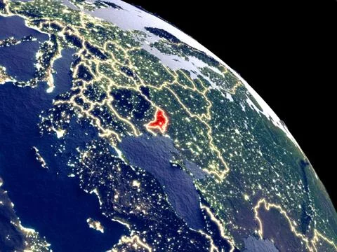 Moldova from space Stock Photos