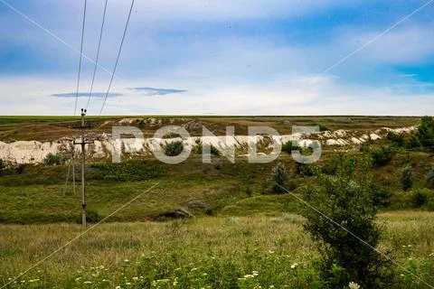 Moldova, summer 2020. Landscape view in north side of country Stock Photos