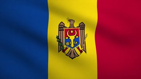 Moldova Waving Flag Background Animation. Looping seamless 3D animation. Mo.. Stock Footage 257289853