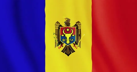 Moldovan flag backdrop seamless animation. Stock Footage 234523571