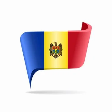 Moldovan flag map pointer layout. Vector illustration. 스톡 일러스트