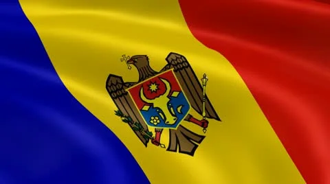 Moldovan flag in the wind Stock Footage 10578133