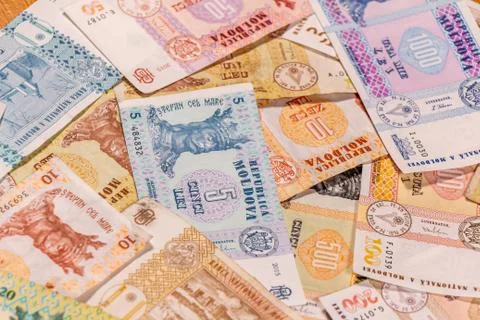 Moldovan leu. MDL banknotes Stock Photos