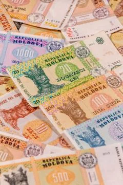 Moldovan leu. MDL banknotes Stock-Fotos