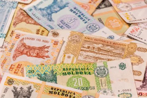 Moldovan leu. MDL banknotes Stock Photos