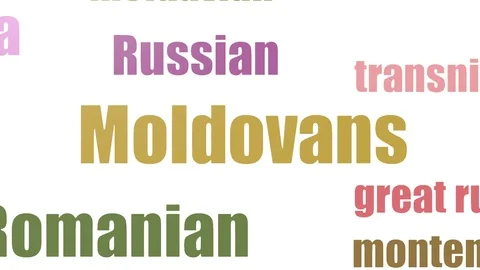 Moldovans Word Cloud Animated Isolated On White Stock Footage 107208254