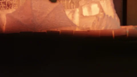Molds being pulled out of oven at foundry Stock Footage 105838721