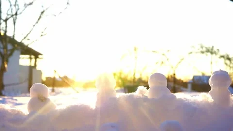 Molds for molded snow figures of ducks and dragons, winter Stock Footage 325668585