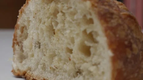 Moldy Bread Close-Up Showing Mold Growth Stock Footage 321055603