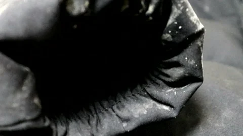 Moldy down jacket Stock Footage 326091147