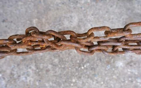 Moldy rusted chain. Stock Photos