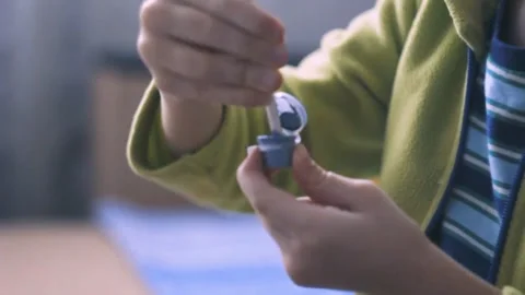 Mole draws with a brush on the easel Stock Footage 132665272