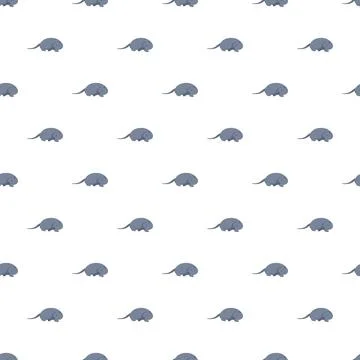 Mole flat pattern repeating on white background 스톡 일러스트