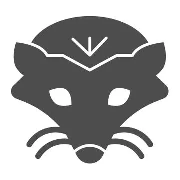Mole head solid icon. Cute marmot animal face simple silhouette. Animals vector Stock Illustration