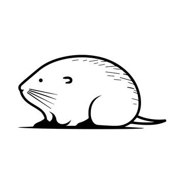 Mole icon or modern line symbol. Vector line art and icon design with bold .. Stock Illustration