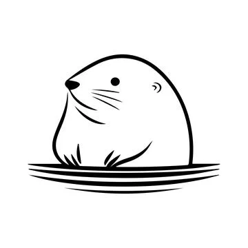 Mole icon or modern line symbol. Vector line art and icon design with bold .. Stock Illustration