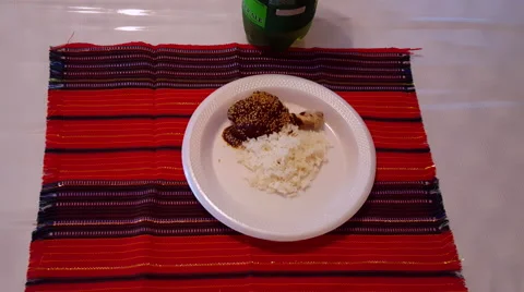 Mole poblano, typical in the state of Puebla Mexico. 4K Stock Footage 53497828