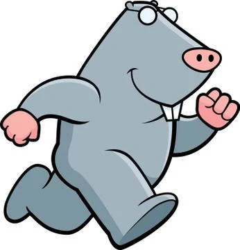 Mole running Stock Illustration