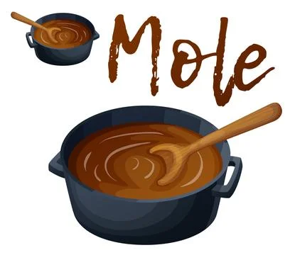 Mole sauce vector icon isolated on white background, traditional mexican mole in Stock Illustration