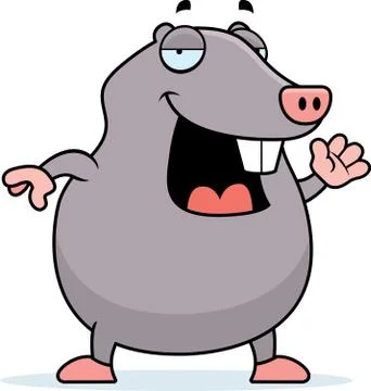 Mole Waving Stock Illustration