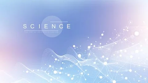 Molecular abstract structure background. Scientific vector illustration with Stock Illustration