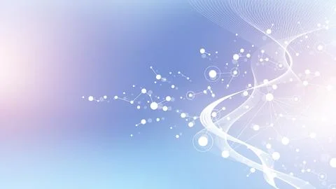 Molecular abstract structure background. Scientific vector illustration with Stock Illustration