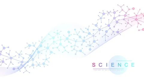 Molecular abstract structure background. Scientific vector illustration with Stock Illustration