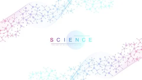 Molecular abstract structure background. Scientific vector illustration with Stock Illustration