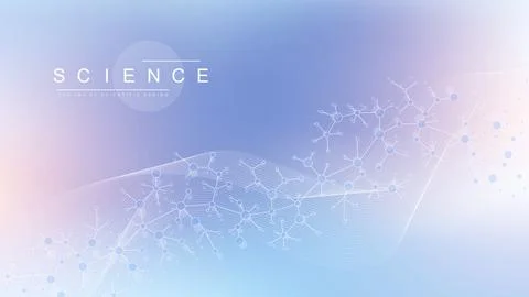Molecular abstract structure background. Scientific vector illustration with Stock Illustration