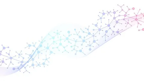 Molecular abstract structure background. Scientific illustration with molecule Stock Illustration